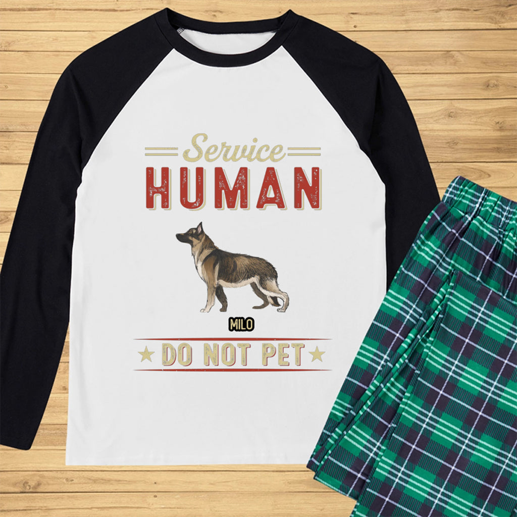 Service Human, Do Not Pet 8 - Personalized Custom Christmas Pajama Set