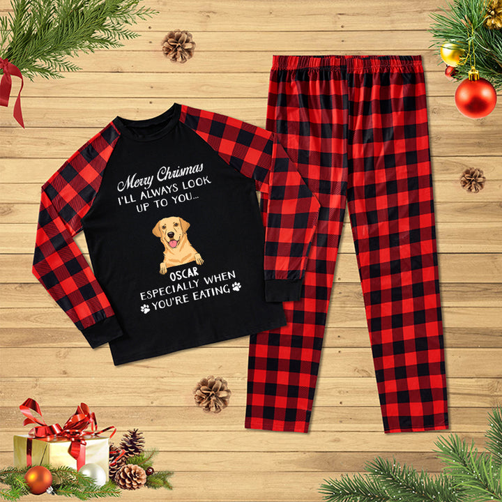 Always Look Up To You - Personalized Custom Christmas Pajama Set