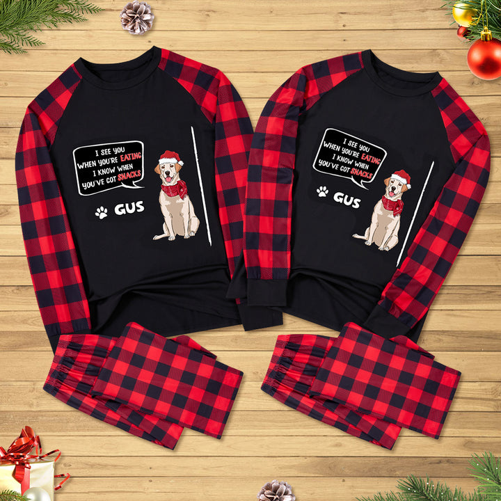 I See You - Personalized Custom Christmas Pajama Set