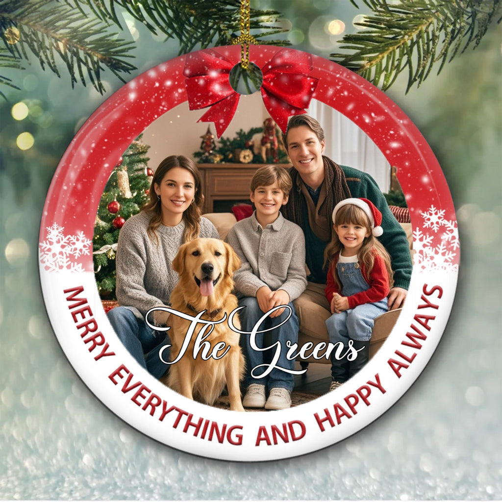 Christmas Is Coming - Personalized Custom Photo Christmas Ornament