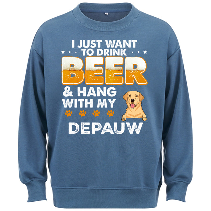 Beer and Dog - Personalized Custom Sweatshirt