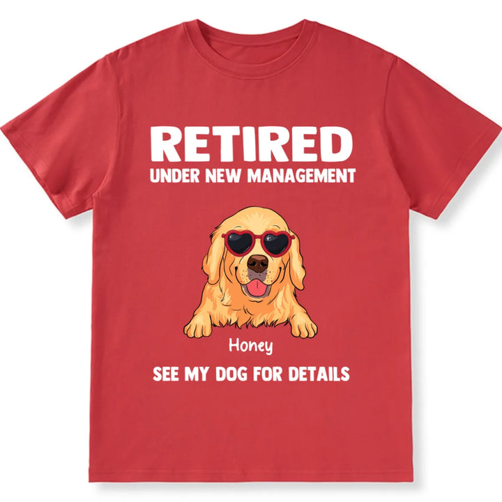 Retired Dog with Glasses - Personalized Custom Unisex T-shirt