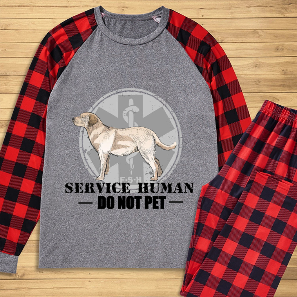 Service Human, Do Not Pet 13 - Personalized Custom Christmas Pajama Set