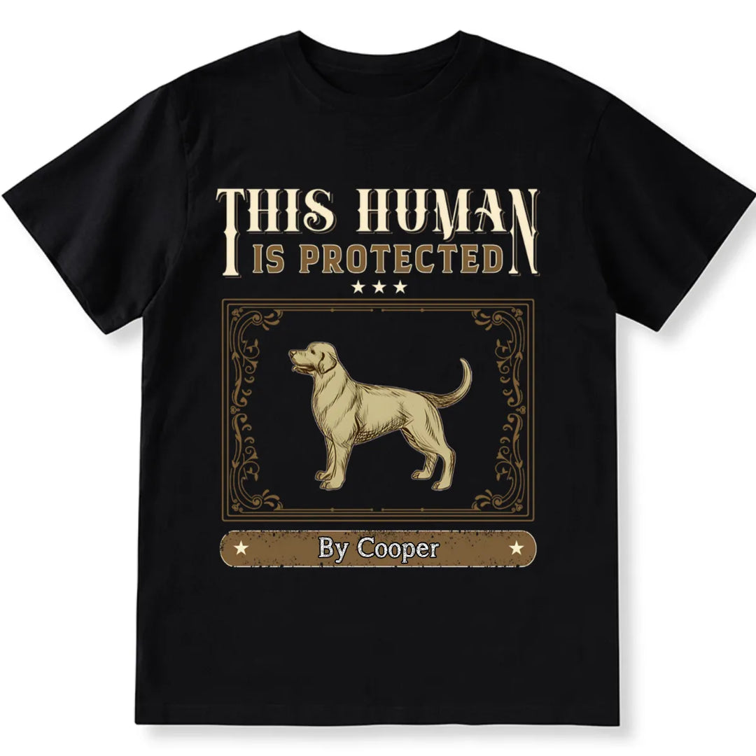 Protected By Vintage Dog - Personalized Custom Unisex T-shirt