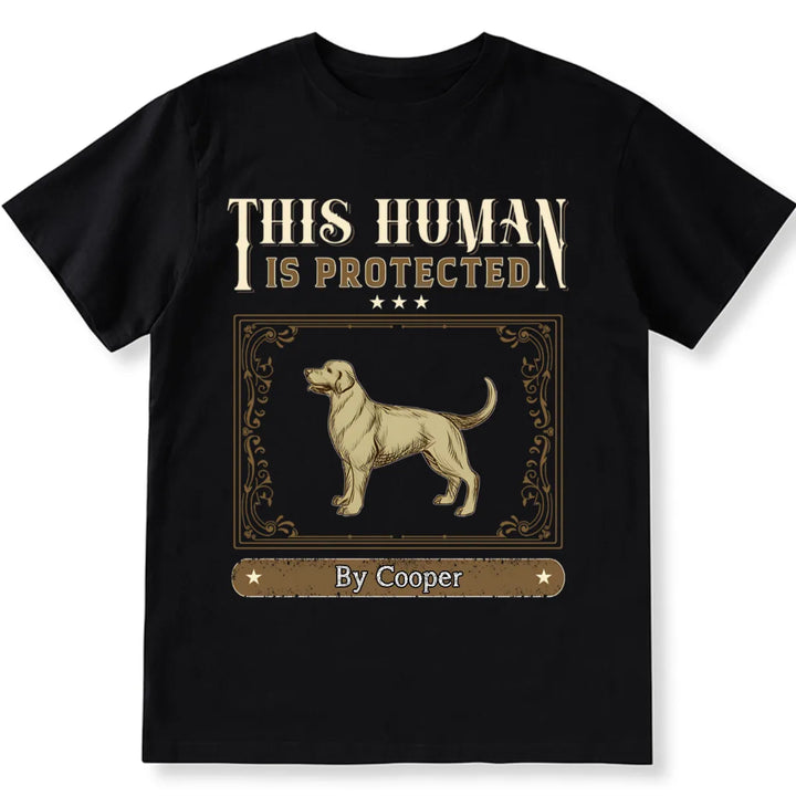 Protected By Vintage Dog - Personalized Custom Unisex T-shirt