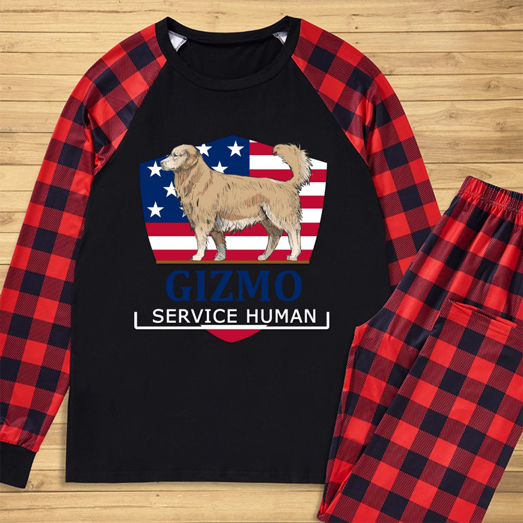 Service Human Logo - Personalized Custom Christmas Pajama Set