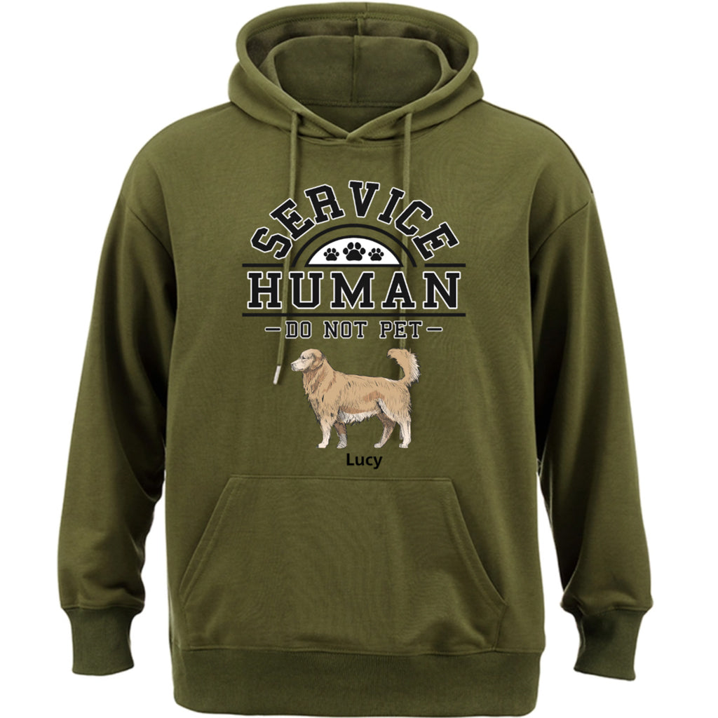 Service Human, Do Not Pet 2 - Personalized  Custom Hoodie