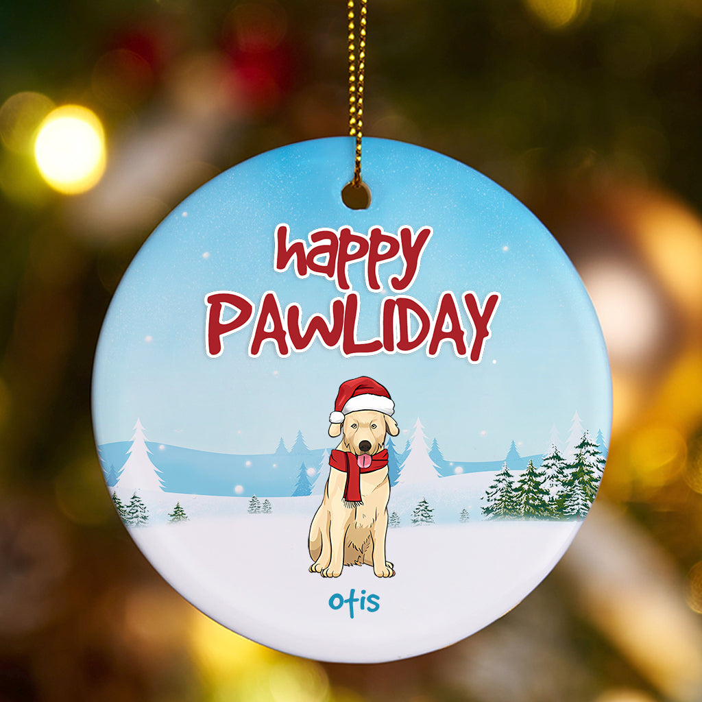 Happy Pawliday - Personalized Christmas Ornament