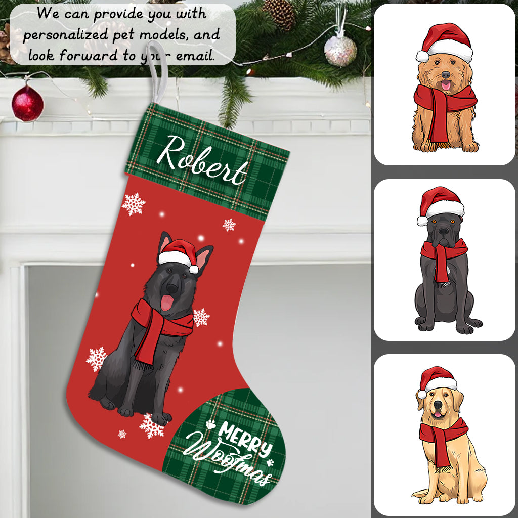 Sending You Dog And Kisses This Christmas - Personalized Christmas Stocking Dogs