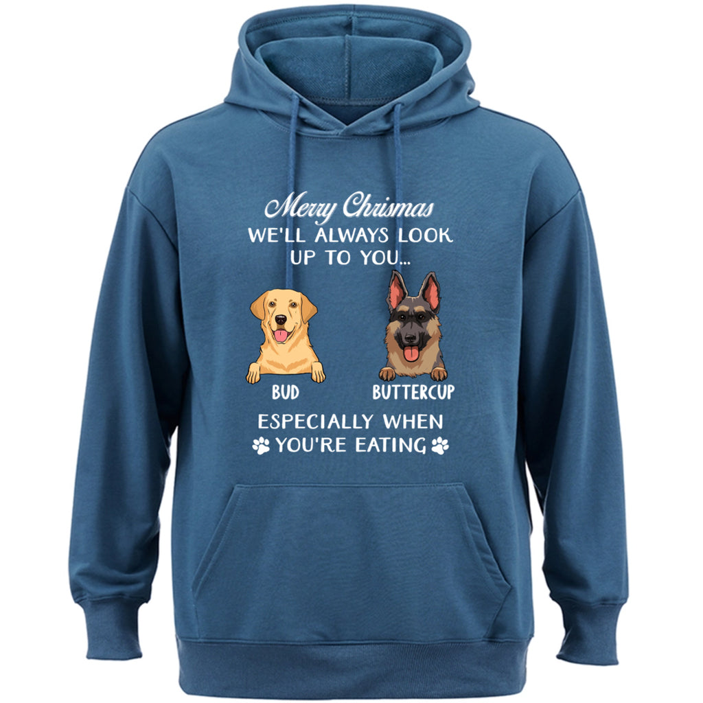 Always Look Up To You - Personalized Custom Christmas Hoodie