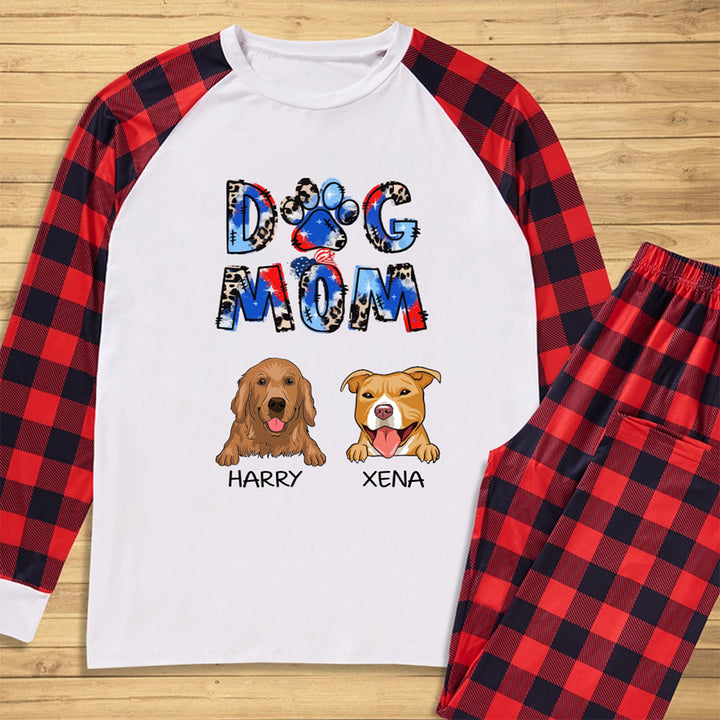 Dog Mom - Personalized Custom Christmas Pajama Set