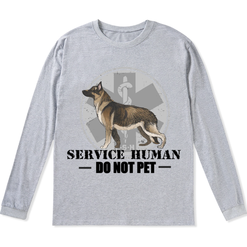 Service Human, Do Not Pet 13 - Personalized Custom Long Sleeve T-shirt