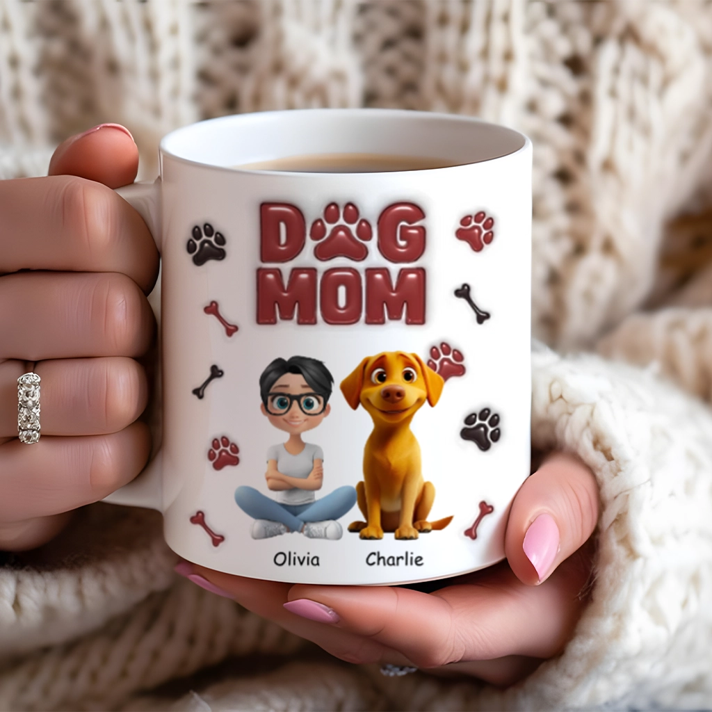 Lovely Dog Mama - Personalized Custom Coffee Mug