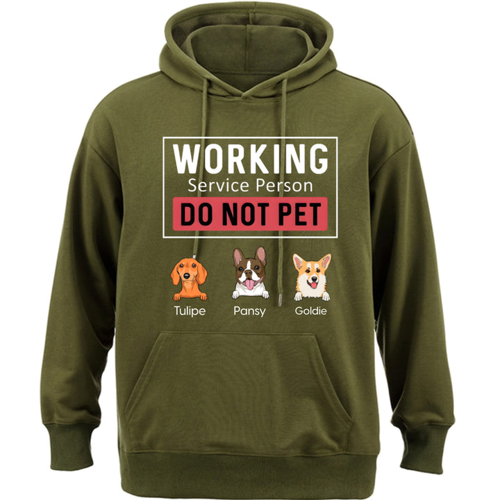 Dogs Working Service Human - Personalized Custom Hoodie