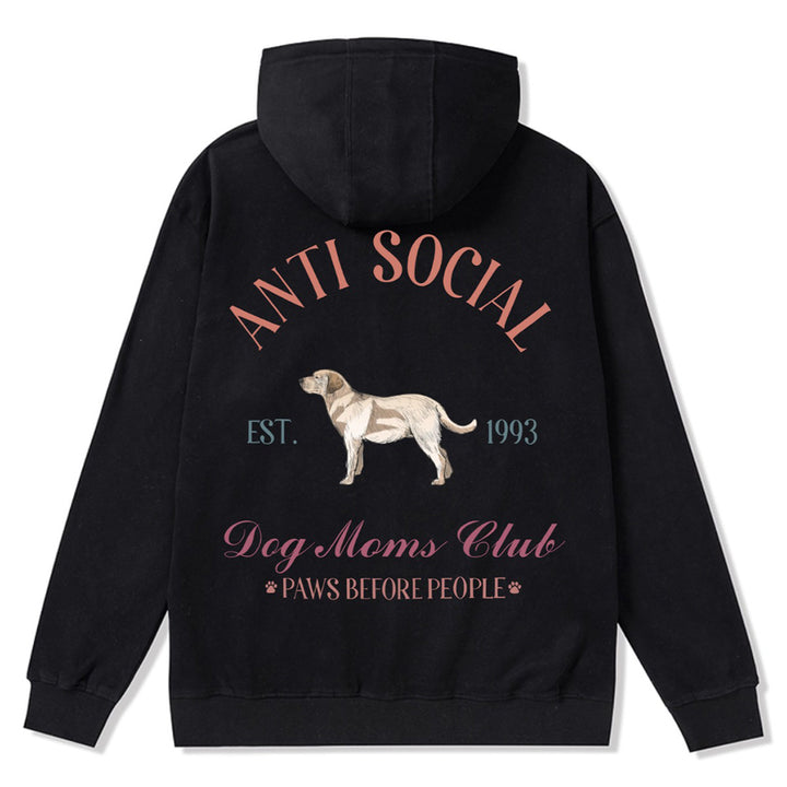 Anti Social Dog Moms Club - Personalized Custom Zipper Hoodie