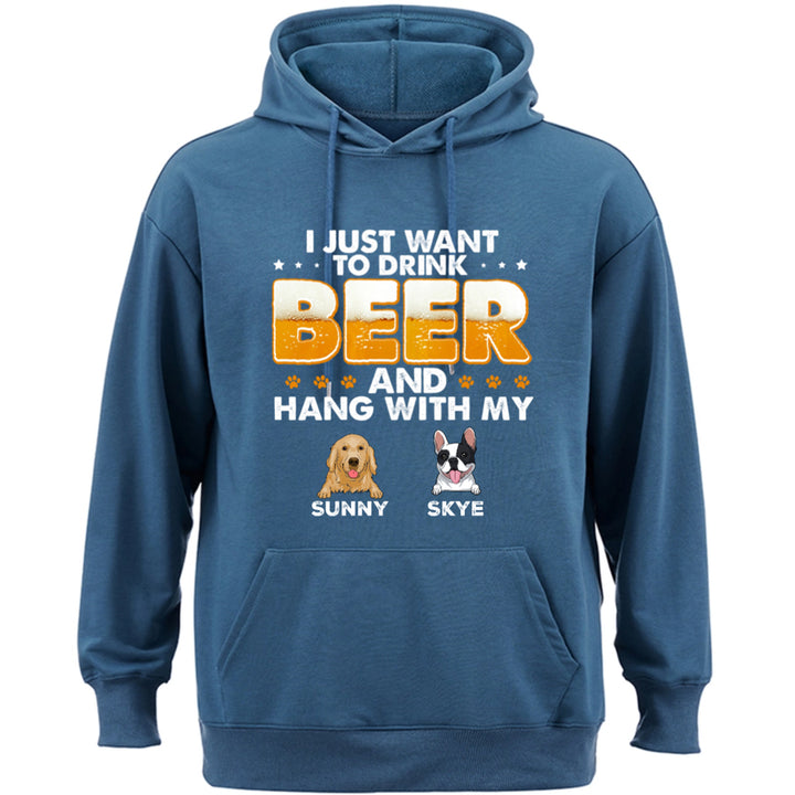 Beer and Dog - Personalized Custom Hoodie