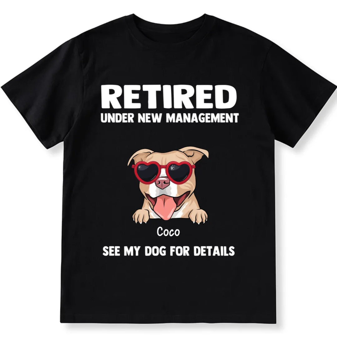 Retired Dog with Glasses - Personalized Custom Unisex T-shirt