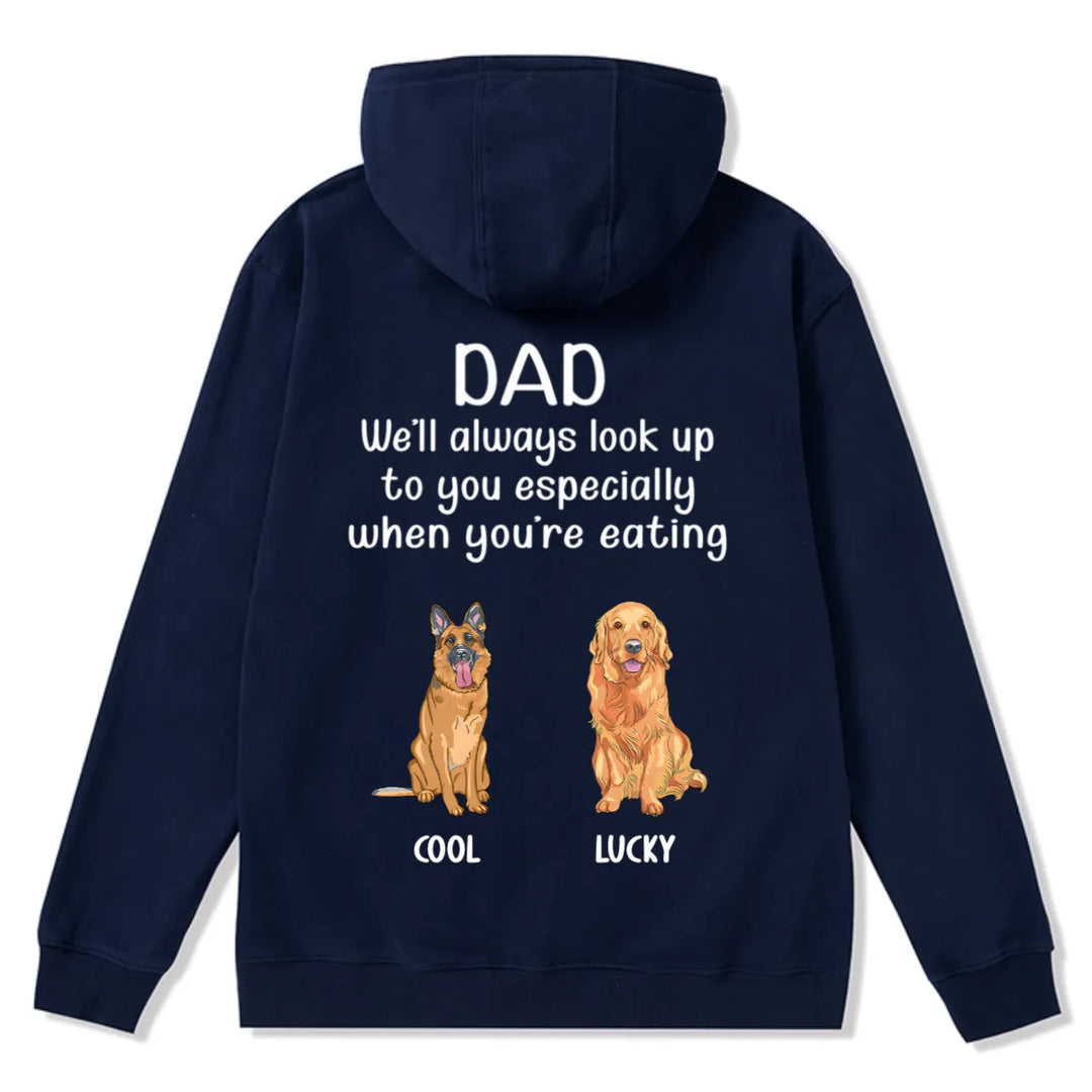 When You're Eating - Personalized Custom  Zipper Hoodie