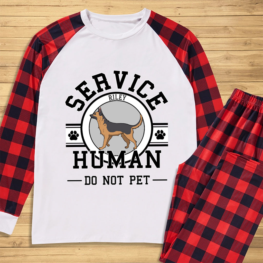 Service Human, Do Not Pet 6 - Personalized Custom Christmas Pajama Set