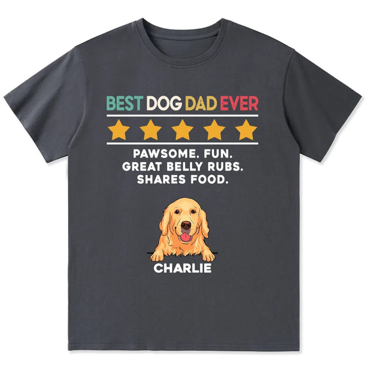 5 Star Review Dog Dad - Personalized Custom Unisex T-shirt