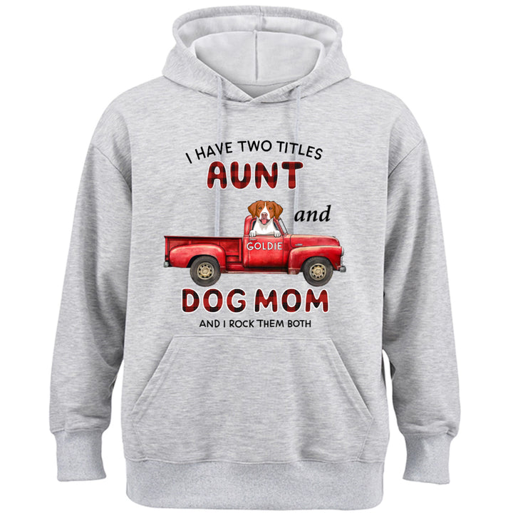 Special Edition Christmas: Aunt Dog Mom Plaid Christmas Truck - Personalized Custom Hoodie