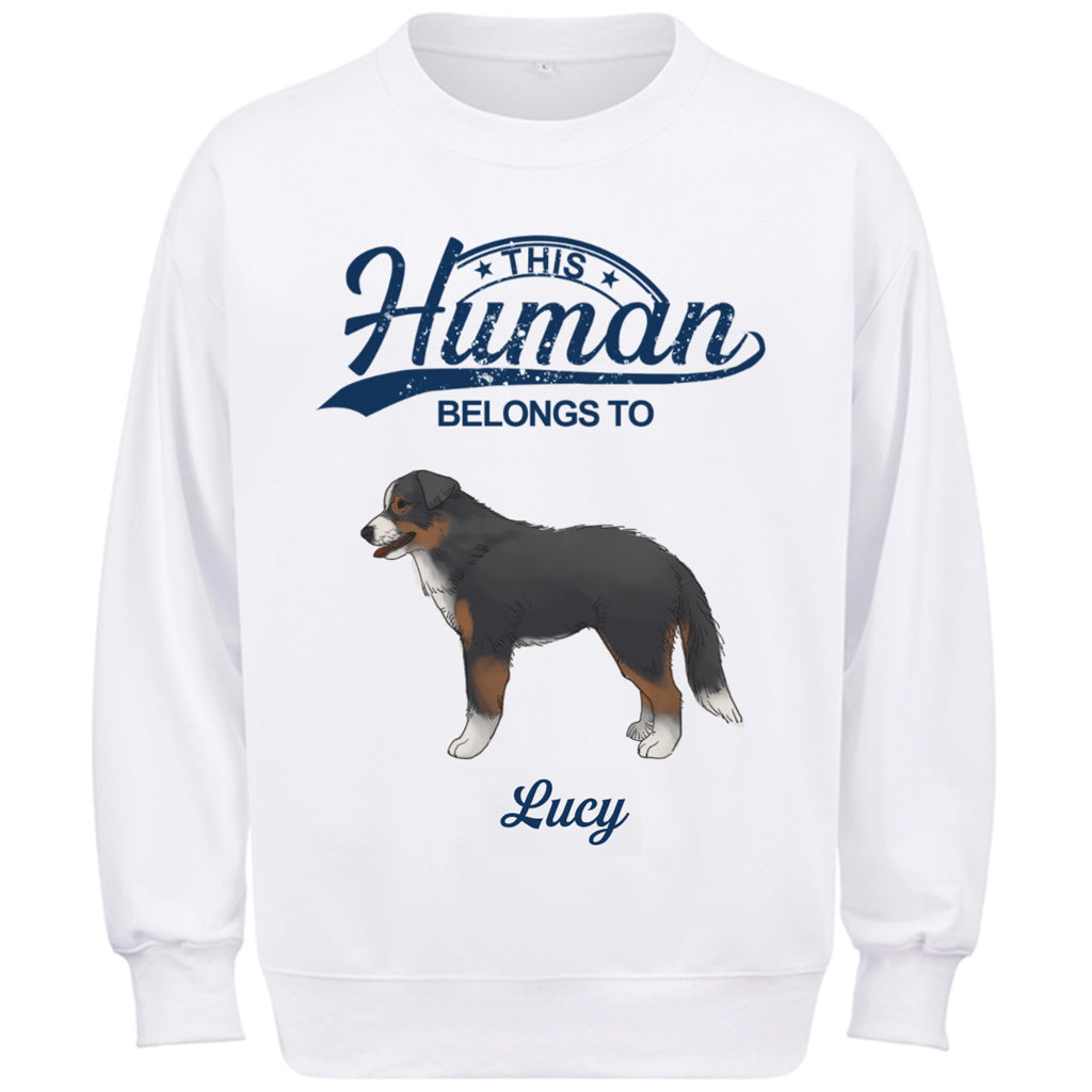 This Human Belongs To 2 - Personalized Custom Sweatshirt