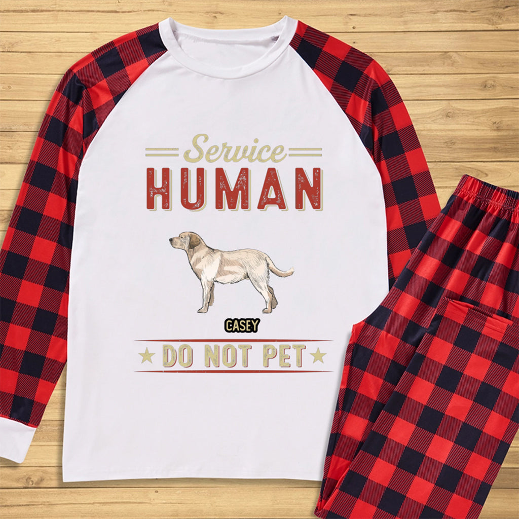 Service Human, Do Not Pet 8 - Personalized Custom Christmas Pajama Set