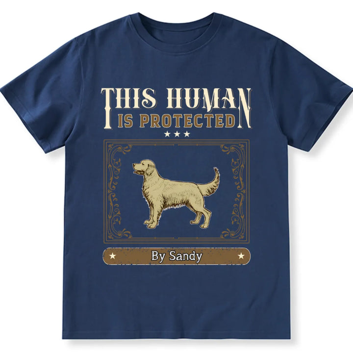 Protected By Vintage Dog - Personalized Custom Unisex T-shirt