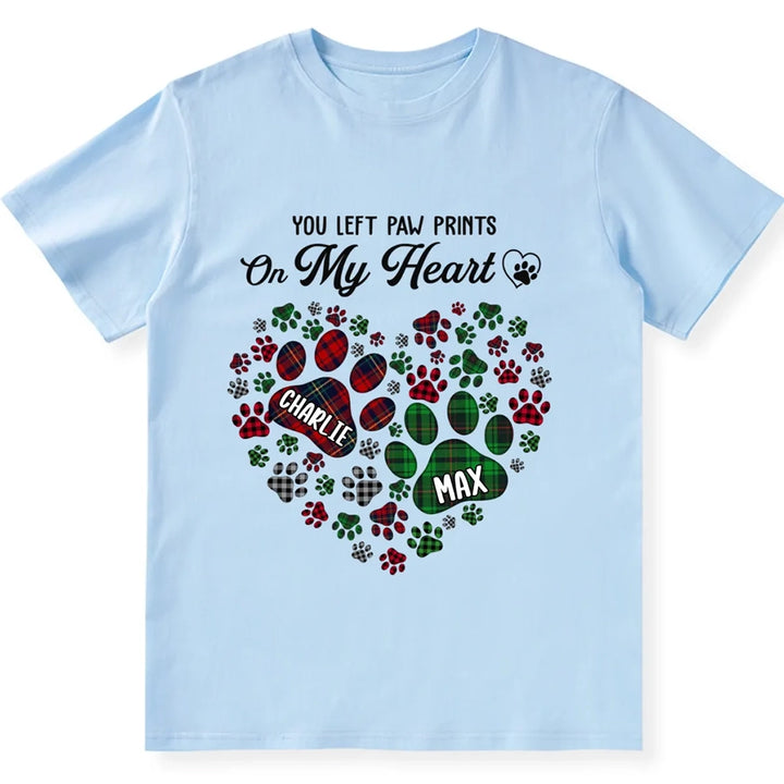 My Heart Has Your Paw Prints - Personalized Custom Unisex T-shirt