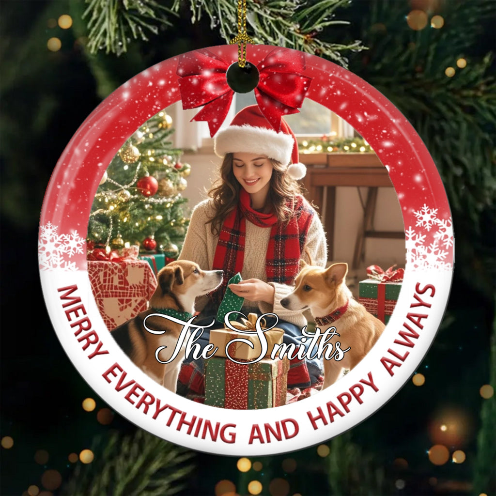 Christmas Is Coming - Personalized Custom Photo Christmas Ornament