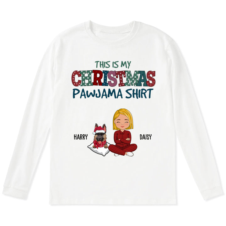 Christmas Pajama - Personalized Custom Long Sleeve T-shirt