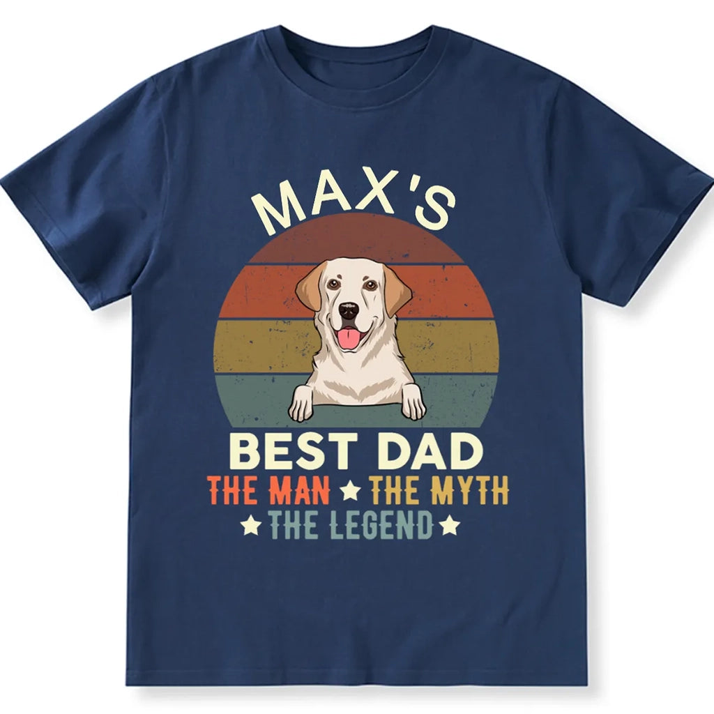 Best Dog Dad The Man - Personalized Custom Unisex T-shirt