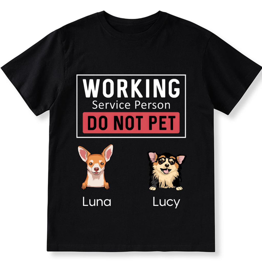 Dogs Working Service Human - Personalized Custom Unisex T-shirt