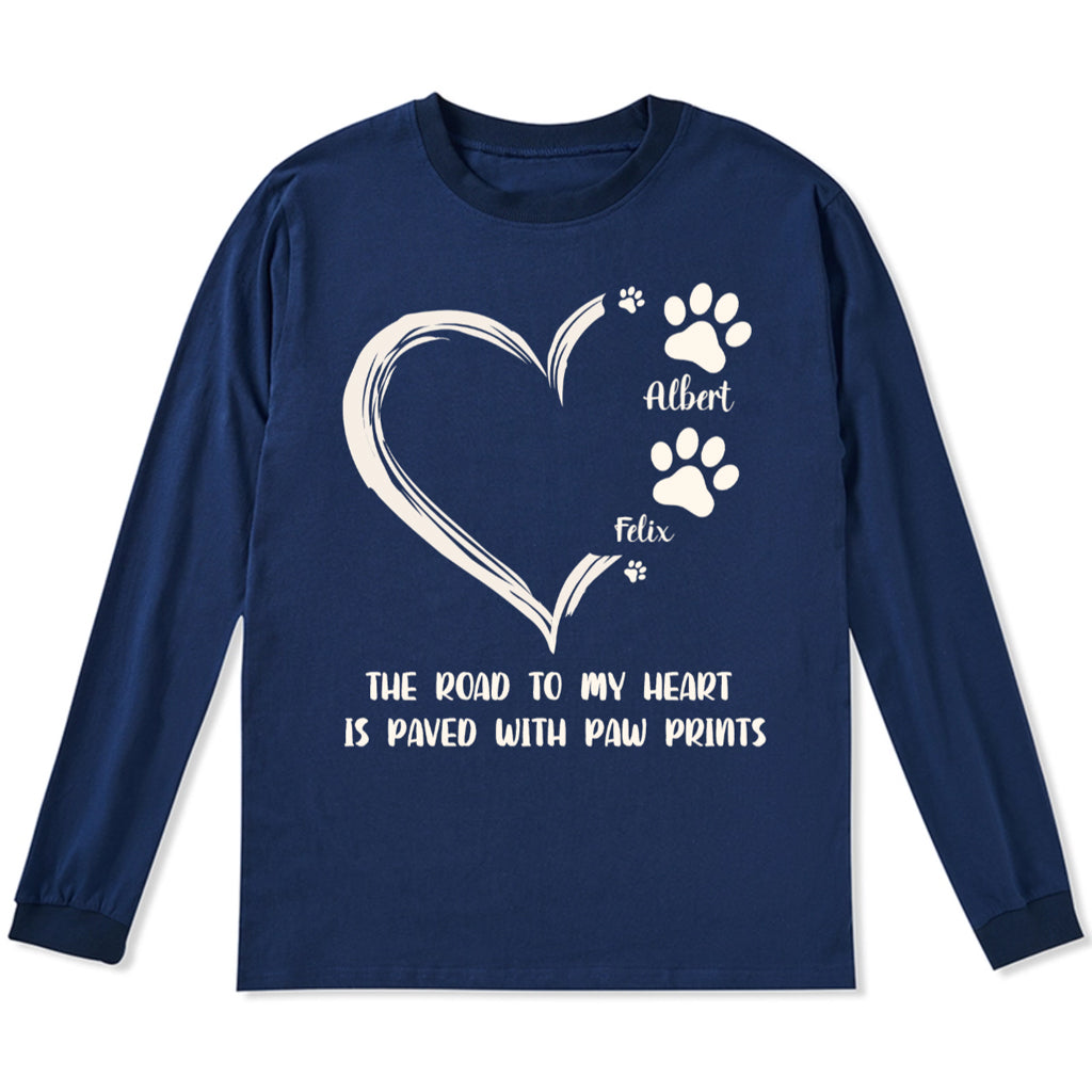 The Road To Heart - Personalized Custom Long Sleeve T-shirt