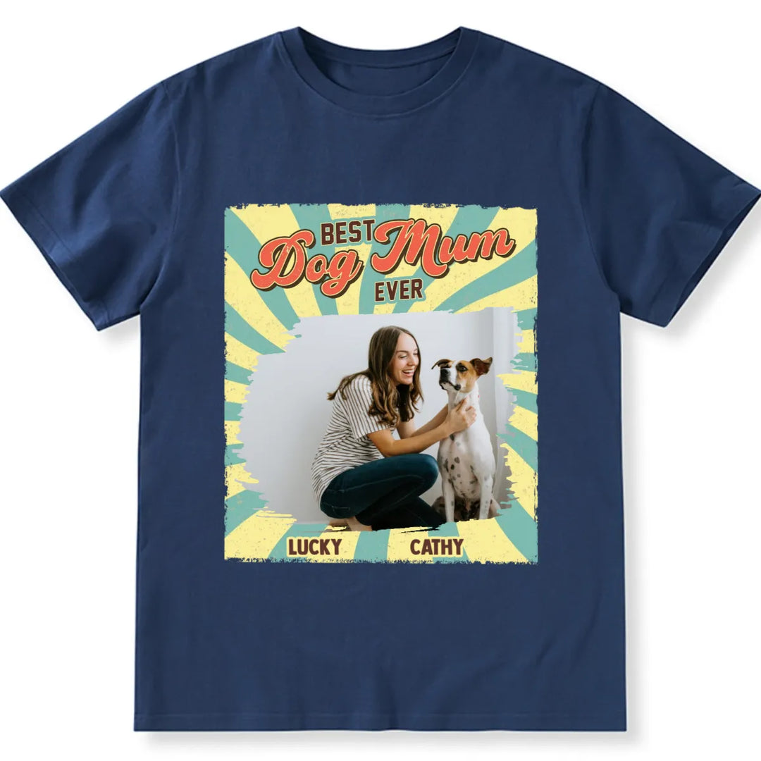 Retro Funny Dog Shirt Photo - Personalized Custom Unisex T-shirt