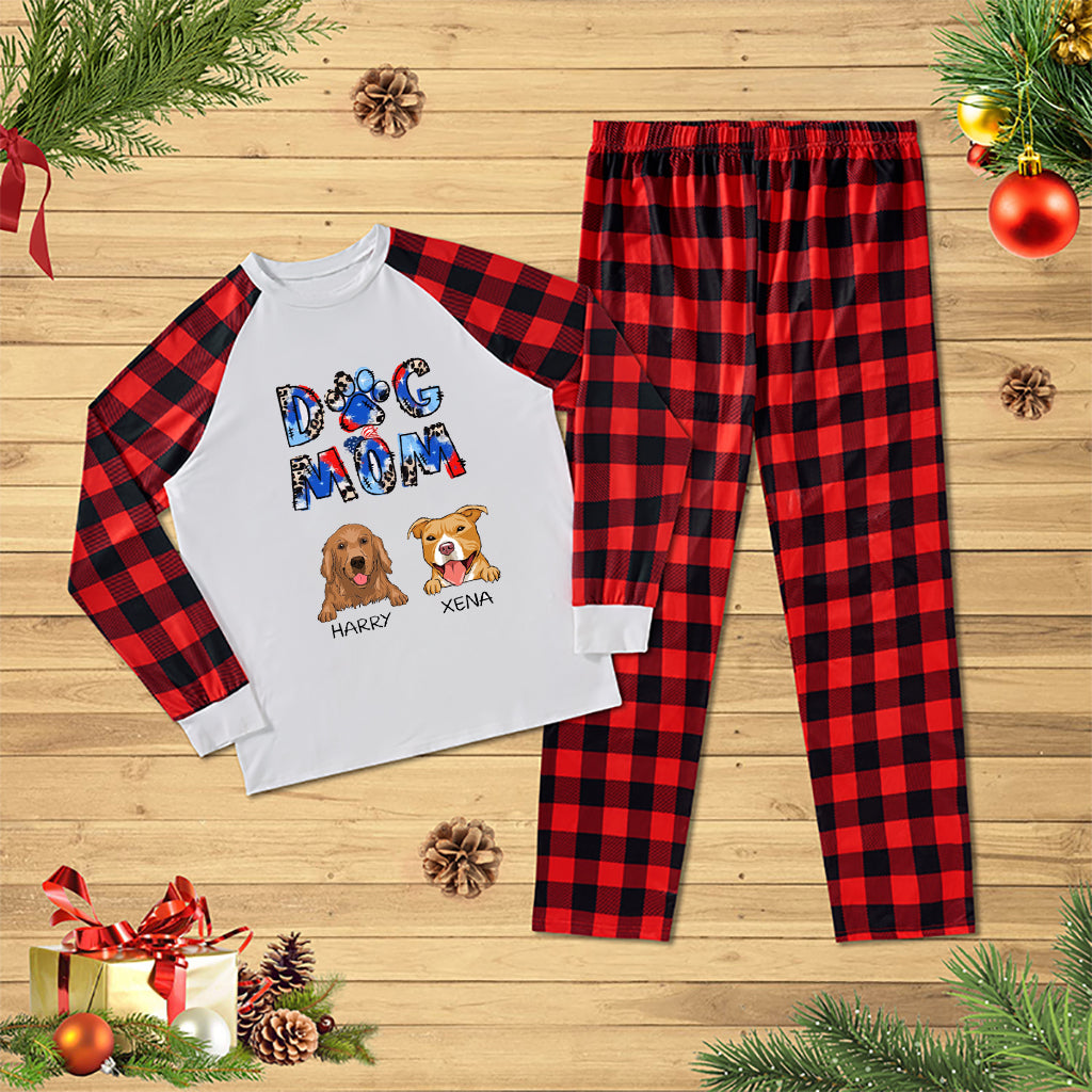 Dog Mom - Personalized Custom Christmas Pajama Set