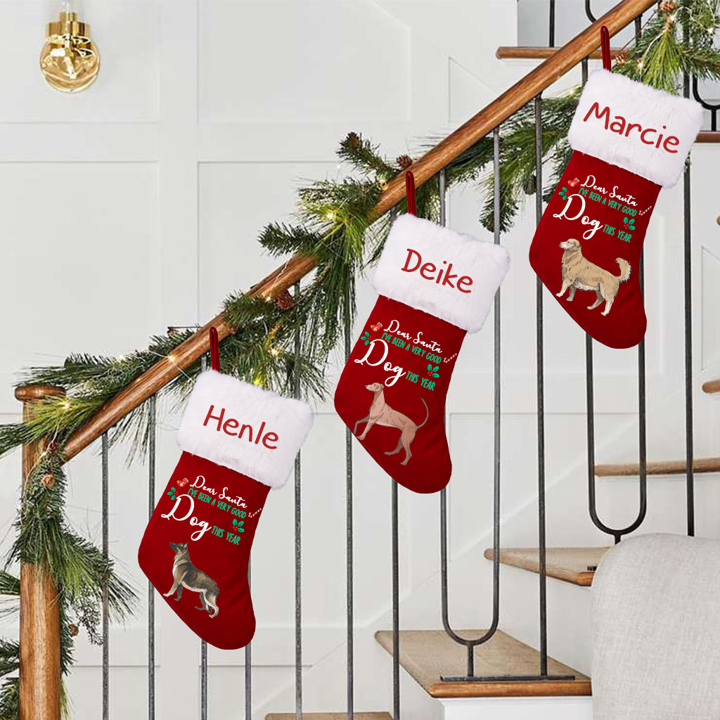 I've Been A Very Good Dog This Year - Personalized Christmas Stocking Dogs