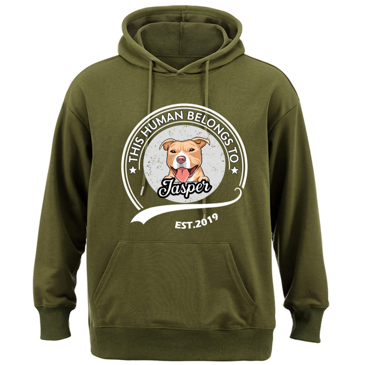 This Human Belongs To - Personalized Custom Hoodie