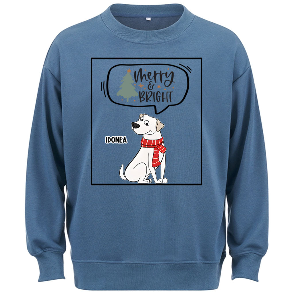 Merry And Bright -Personalized Custom Christmas Sweatshirt