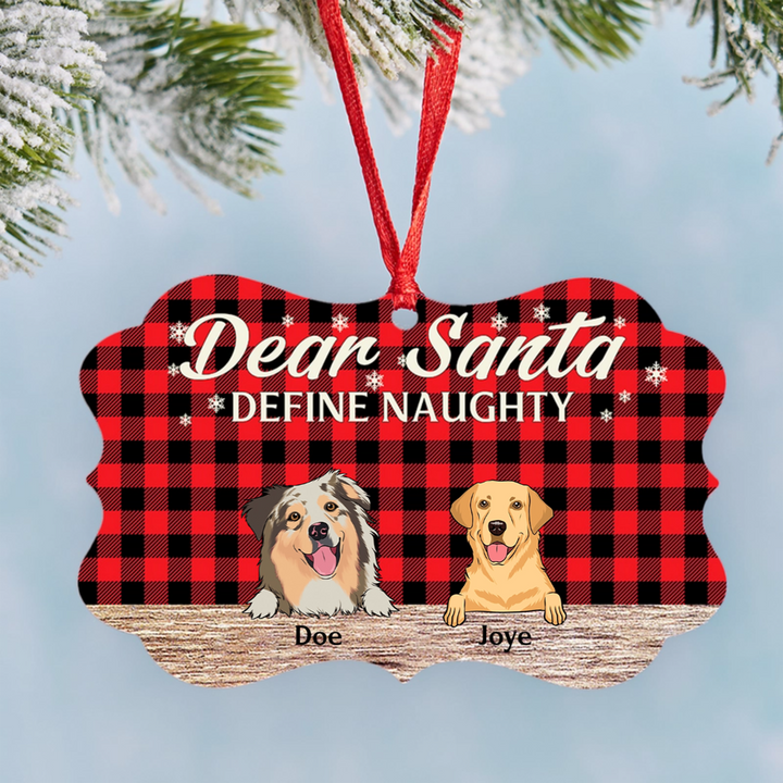 Define Naughty 2 - Personalized Christmas Ornament