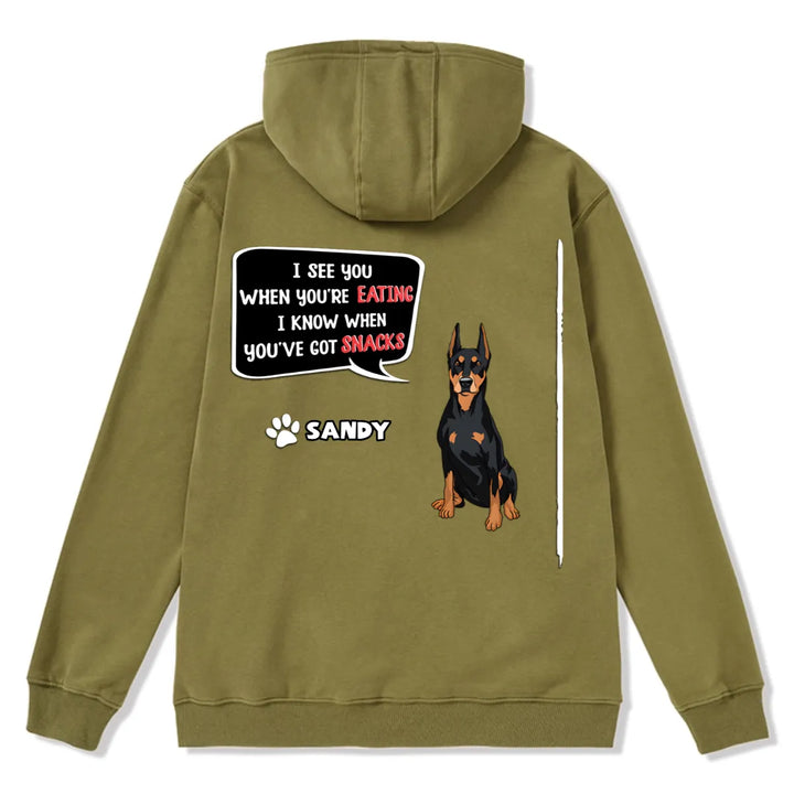 I See You - Personalized Custom Zipper Hoodie