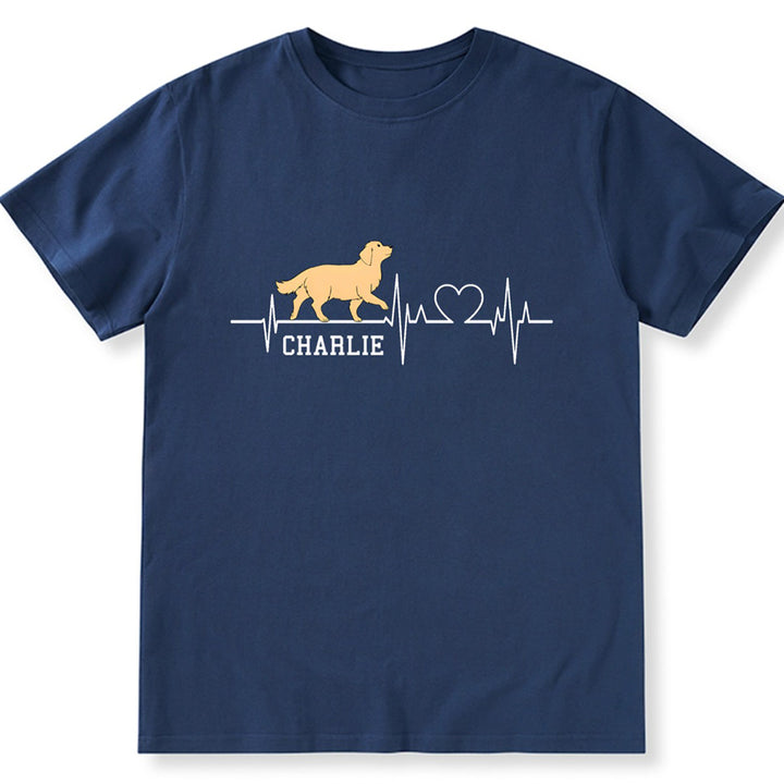 Dog Heartbeat - Personalized Custom Unisex T-shirt