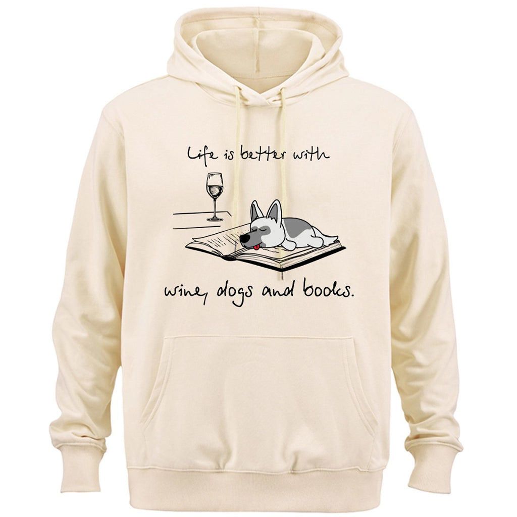 Life Is Better With Dogs And Books - Personalized  Custom Hoodie