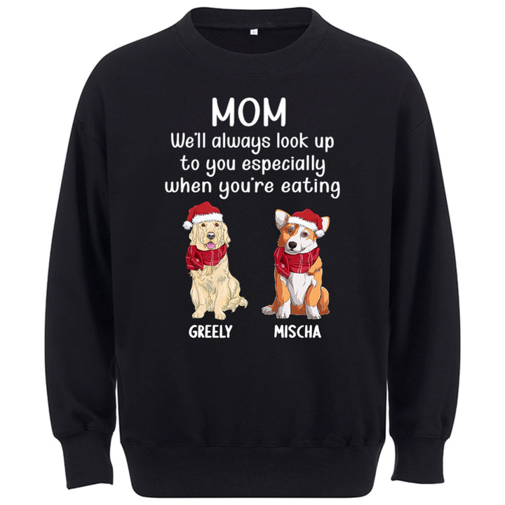 When You're Eating -  Personalized Custom Christmas Sweatshirt