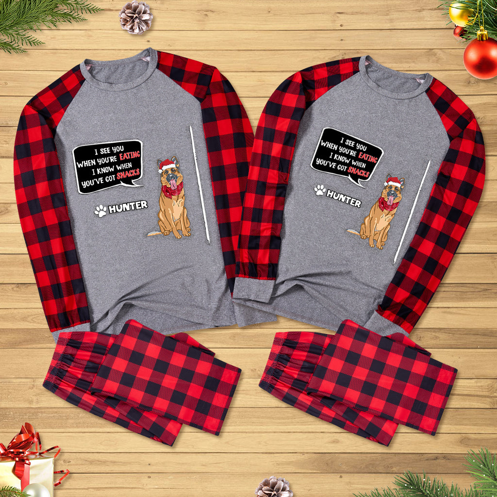 I See You - Personalized Custom Christmas Pajama Set