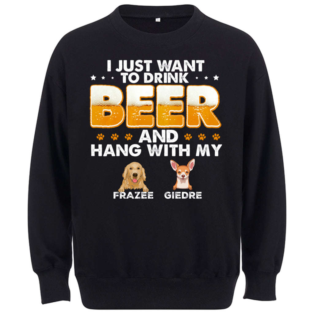 Beer and Dog - Personalized Custom Sweatshirt