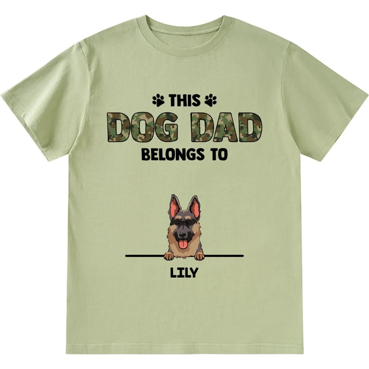 Dog Dad Belongs - Personalized Custom Unisex T-shirt