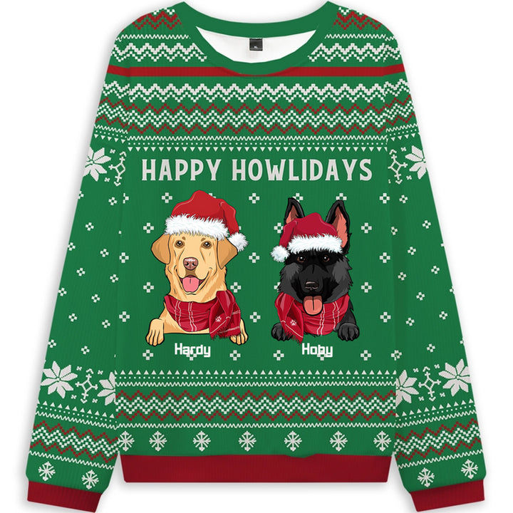 Happy Howlidays - Personalized Custom Christmas Ugly Sweatshirt