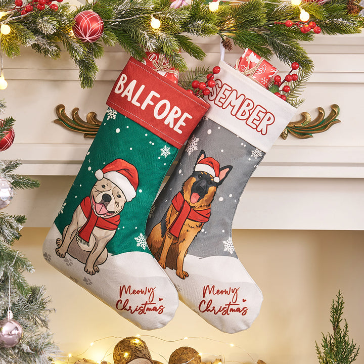 Christmas Is So Much Fun When You Are A Dog - Personalized Christmas Stocking Dogs