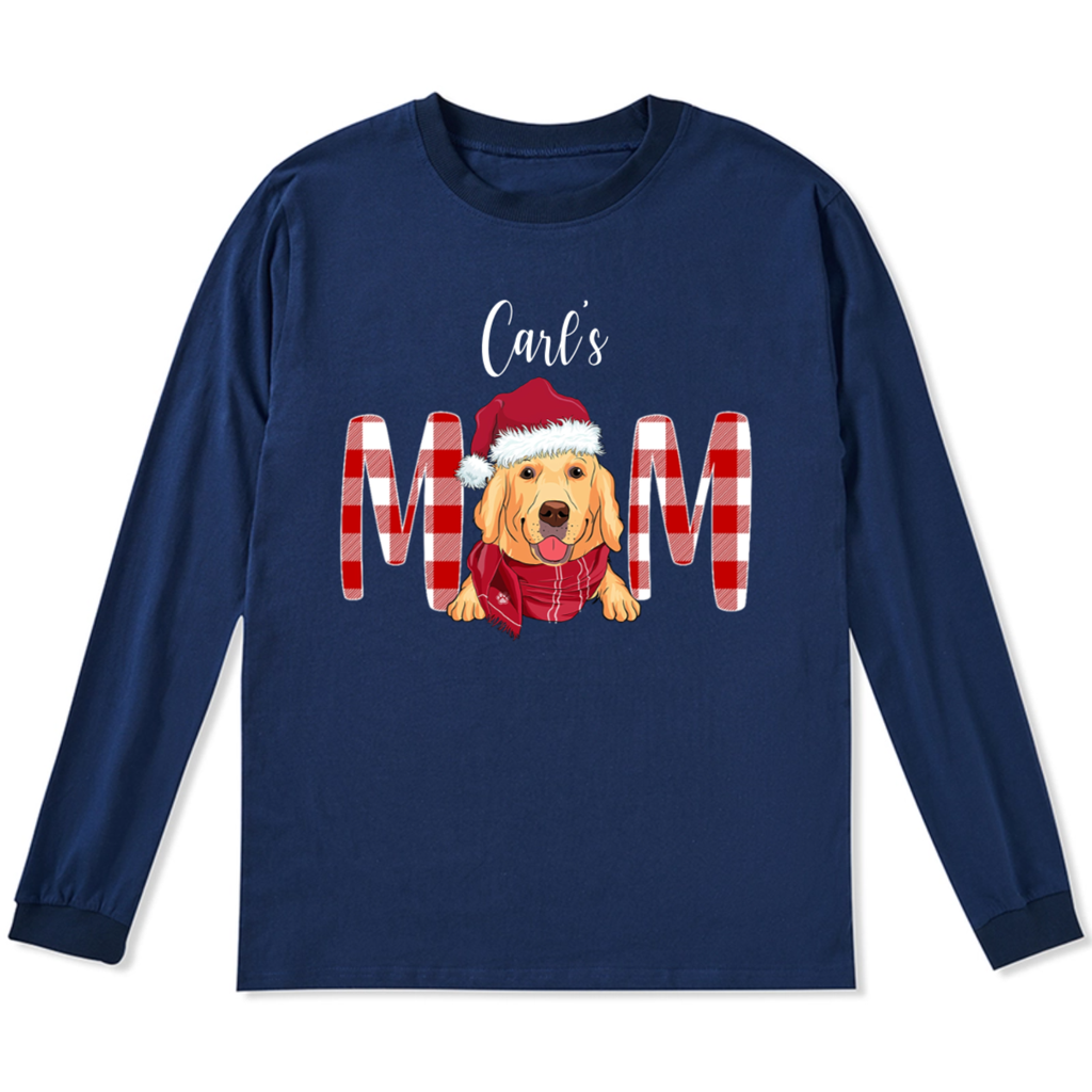 Dog Mom/Dad - Personalized Custom Christmas Long Sleeve T-shirt